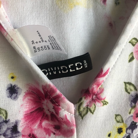 H&M skater flare dress white floral - Picture 8 of 9